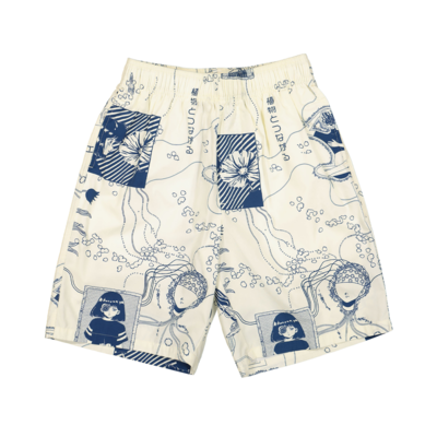 Wires Bloom Shorts White